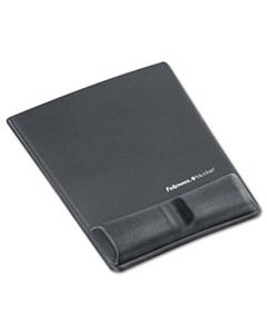 FEL9184001 MEMORY FOAM WRIST SUPPORT W/ATTACHED MOUSE PAD, GRAPHITE