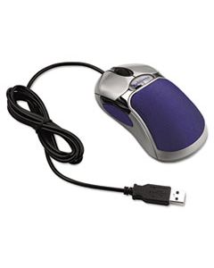 FEL98905 HD PRECISION FIVE-BUTTON OPTICAL GEL MOUSE, USB 2.0, LEFT/RIGHT HAND USE, BLUE/SILVER
