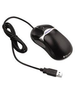 FEL98913 MICROBAN FIVE-BUTTON OPTICAL MOUSE, USB 2.0, LEFT/RIGHT HAND USE, BLACK/SILVER