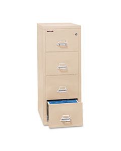 FIR41825CPA FOUR-DRAWER VERTICAL FILE, 17.75W X 25D X 52.75H, UL LISTED 350, LETTER, PARCHMENT