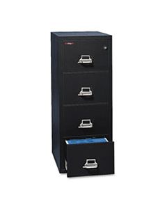 FIR41831CBL FOUR-DRAWER VERTICAL FILE, 17.75W X 31.56D X 52.75H, UL 350 FOR FIRE, LETTER, BLACK