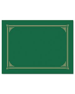 GEO47399 CERTIFICATE/DOCUMENT COVER, 12 1/2 X 9 3/4, GREEN, 6/PACK