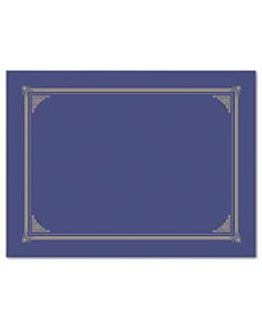 GEO47401 CERTIFICATE/DOCUMENT COVER, 12 1/2 X 9 3/4, METALLIC BLUE, 6/PACK