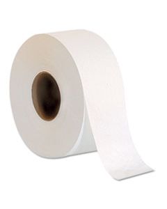 GPC13718 JUMBO JR. ONE-PLY BATH TISSUE ROLL, SEPTIC SAFE, WHITE, 2000 FT, 8 ROLLS/CARTON