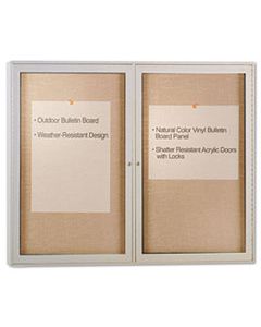 GHEPA23648VX181 ENCLOSED OUTDOOR BULLETIN BOARD, 48 X 36, SATIN FINISH