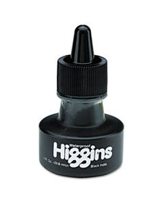 HIG44201 WATERPROOF PIGMENTED DRAWING INK, BLACK, 1OZ BOTTLE