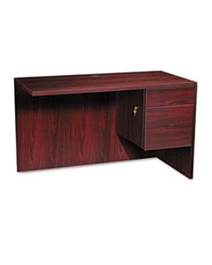 HON10515RNN 10500 SERIES L WORKSTATION RETURN, 3/4 HEIGHT RIGHT PED, 48W X 24D, MAHOGANY