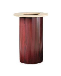 HONTLRAN LAMINATE CYLINDER TABLE BASE, 18" DIA. X 28H, MAHOGANY