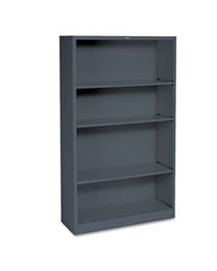 HONS60ABCS METAL BOOKCASE, FOUR-SHELF, 34-1/2W X 12-5/8D X 59H, CHARCOAL