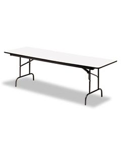 ICE55217 PREMIUM WOOD LAMINATE FOLDING TABLE, RECTANGULAR, 60W X 30D X 29H, GRAY/CHARCOAL