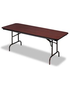 ICE55224 PREMIUM WOOD LAMINATE FOLDING TABLE, RECTANGULAR, 72W X 30D X 29H, MAHOGANY