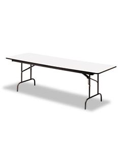 ICE55227 PREMIUM WOOD LAMINATE FOLDING TABLE, RECTANGULAR, 72W X 30D X 29H, GRAY/CHARCOAL