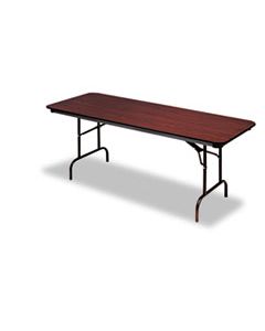 ICE55234 PREMIUM WOOD LAMINATE FOLDING TABLE, RECTANGULAR, 96W X 30D X 29H, MAHOGANY