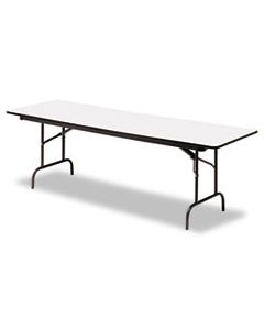 ICE55237 PREMIUM WOOD LAMINATE FOLDING TABLE, RECTANGULAR, 96W X 30D X 29H, GRAY/CHARCOAL