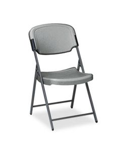 ICE64007 ROUGH 'N READY FOLDING CHAIR, CHARCOAL SEAT/CHARCOAL BACK, SILVER BASE