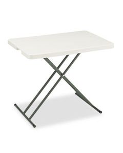 ICE65490 INDESTRUCTABLES TOO 1200 SERIES RESIN PERSONAL FOLDING TABLE, 30 X 20, PLATINUM