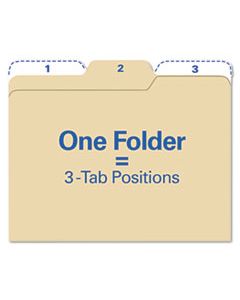 IDEFT07046 ALL TAB FILE FOLDERS, 1/3-CUT TABS, LETTER SIZE, MANILA, 80/PACK