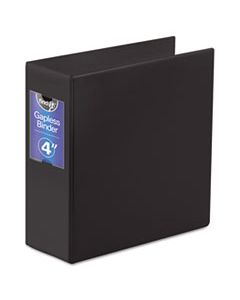 IDEFT07094 GAPLESS LOOP RING BINDER, 3 RINGS, 4" CAPACITY, 11 X 8.5, BLACK