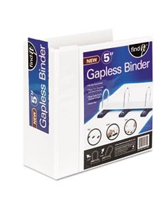 IDESNS01705 GAPLESS LOOP RING VIEW BINDER, 3 RINGS, 5" CAPACITY, 11 X 8.5, WHITE
