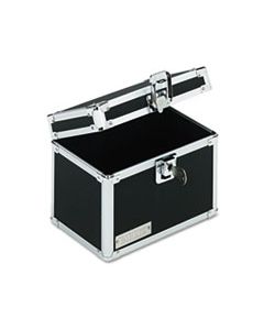 IDEVZ01171 VAULTZ LOCKING INDEX CARD FILE WITH FLIP TOP HOLDS 450 4 X 6 CARDS, BLACK