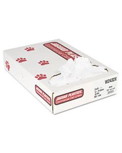 JAGW2432X INDUSTRIAL STRENGTH LOW-DENSITY COMMERCIAL CAN LINERS, 16 GAL, 0.5 MIL, 24" X 32", WHITE, 500/CARTON