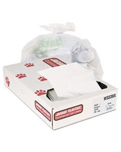 JAGW3339X INDUSTRIAL STRENGTH LOW-DENSITY COMMERCIAL CAN LINERS, 33 GAL, 0.9 MIL, 33" X 39", WHITE, 100/CARTON