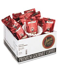 JAV302142 COFFEE PORTION PACKS, 1.5OZ PACKS, COLOMBIAN DECAF, 42/CARTON
