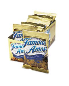 KEB98067CT FAMOUS AMOS COOKIES, CHOCOLATE CHIP, 2OZ SNACK PACK, 96/CARTON