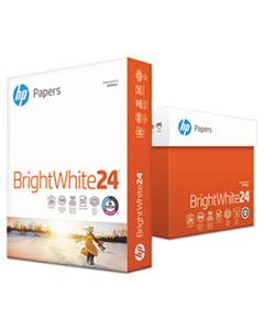 HEW203000 BRIGHTWHITE24 PAPER, 100 BRIGHT, 24LB, 8.5 X 11, BRIGHT WHITE, 500/REAM