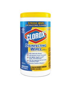 CLO15948EA DISINFECTING WIPES, 7 X 8, LEMON FRESH, 75/CANISTER
