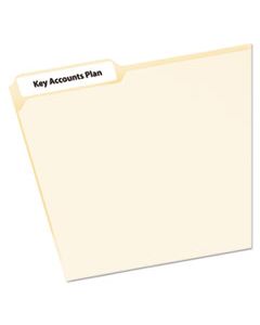 AVE2181 MINI-SHEETS PERMANENT FILE FOLDER LABELS, 0.66 X 3.44, WHITE, 12/SHEET, 25 SHEETS/PACK