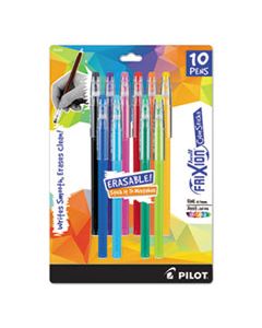 PIL32456 FRIXION COLORSTICKS ERASABLE STICK GEL PEN, 0.7MM, ASSORTED INK/BARREL, 10/PACK