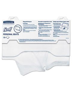 KCC07410PK PERSONAL SEATS SANITARY TOILET SEAT COVERS, 15" X 18", 125/PACK