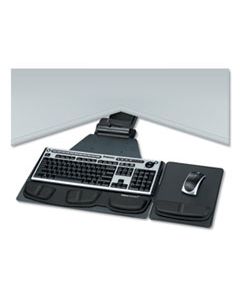 FEL8035901 PROFESSIONAL CORNER EXECUTIVE KEYBOARD TRAY, 19W X 14.75D, BLACK