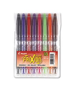 PIL31569 FRIXION BALL ERASABLE STICK GEL PEN, FINE 0.7MM, ASSORTED INK/BARREL, 8/PACK