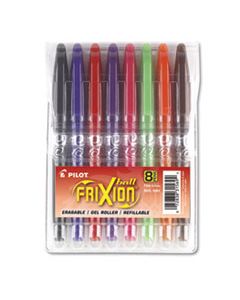 PIL31569 FRIXION BALL ERASABLE STICK GEL PEN, FINE 0.7MM, ASSORTED INK/BARREL, 8/PACK