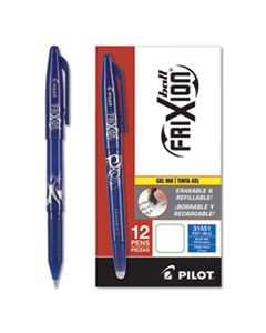 PIL31551 FRIXION BALL ERASABLE STICK GEL PEN, FINE 0.7MM, BLUE INK, BLUE BARREL