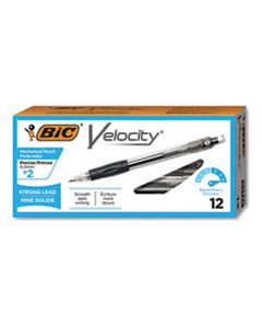 BICMV511BK VELOCITY ORIGINAL MECHANICAL PENCIL, 0.5 MM, HB (#2.5), BLACK LEAD, BLACK BARREL, DOZEN