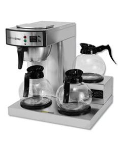 OGFCPRLG THREE-BURNER LOW PROFILE INSTITUTIONAL COFFEE MAKER, STAINLESS STEEL, 36 CUPS