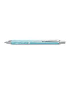 PENBL407LSA ENERGEL ALLOY RT RETRACTABLE GEL PEN, MEDIUM 0.7MM, BLACK INK, AQUAMARINE BARREL