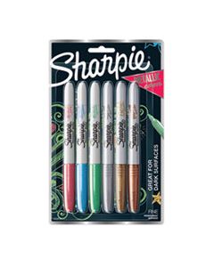 SAN2029678 METALLIC FINE POINT PERMANENT MARKERS, BULLET TIP, BLUE-GREEN-RED, 6/PACK