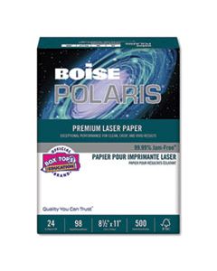 CASBPL0111 POLARIS PREMIUM LASER PAPER, 98 BRIGHT, 24LB, 8.5 X 11, WHITE, 500/REAM