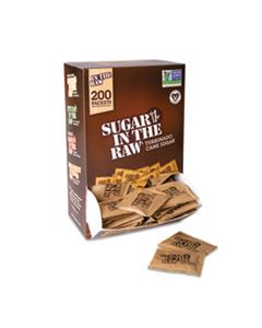 SMU00319 UNREFINED SUGAR MADE FROM SUGAR CANE, 200 PACKETS/BOX