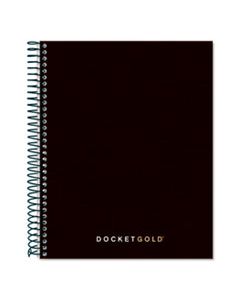 TOP63754 DOCKET GOLD PLANNERS & PROJECT PLANNERS, NARROW, BLACK, 8.5 X 6.75, 70 SHEETS