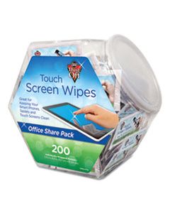 FALDMHJ TOUCH SCREEN WIPES, 5 X 6, 200 INDIVIDUAL FOIL PACKETS