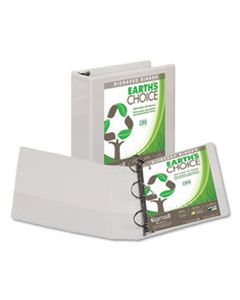 SAM16987 EARTH'S CHOICE BIOBASED D-RING VIEW BINDER, 3 RINGS, 3" CAPACITY, 11 X 8.5, WHITE