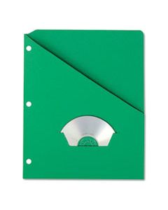 PFX32925 SLASH POCKET PROJECT FOLDERS, 3-HOLE PUNCHED, STRAIGHT TAB, LETTER SIZE, GREEN, 25/PACK