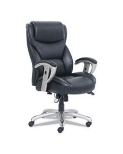 SRJ49416BLK EMERSON BIG AND TALL TASK CHAIR, SUPPORTS UP TO 400 LBS., BLACK SEAT/BLACK BACK, SILVER BASE