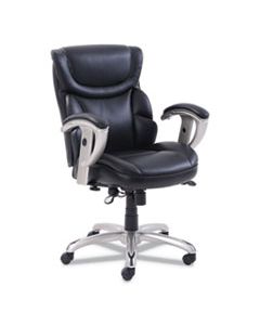 SRJ49711BLK EMERSON TASK CHAIR, SUPPORTS UP TO 300 LBS., BLACK SEAT/BLACK BACK, SILVER BASE