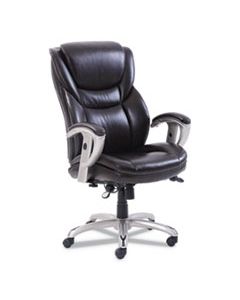 SRJ49710BRW EMERSON EXECUTIVE TASK CHAIR, SUPPORTS UP TO 300 LBS., BROWN SEAT/BROWN BACK, SILVER BASE